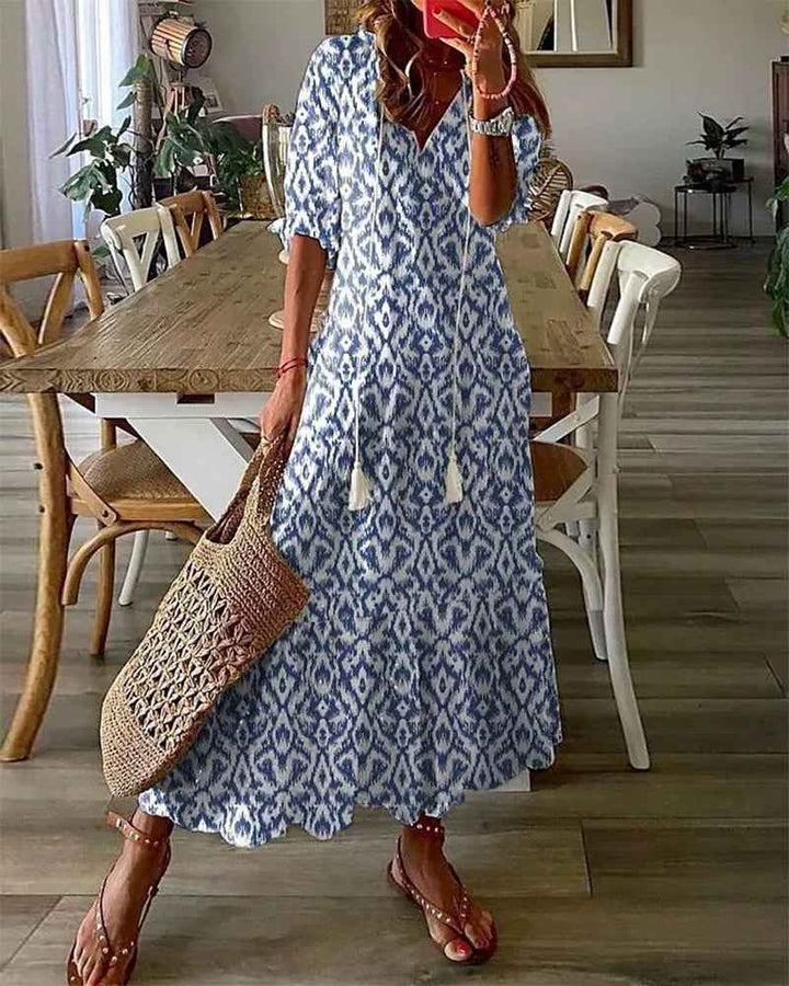 Michaela – Boho-Kleid mit Bauchkaschierung