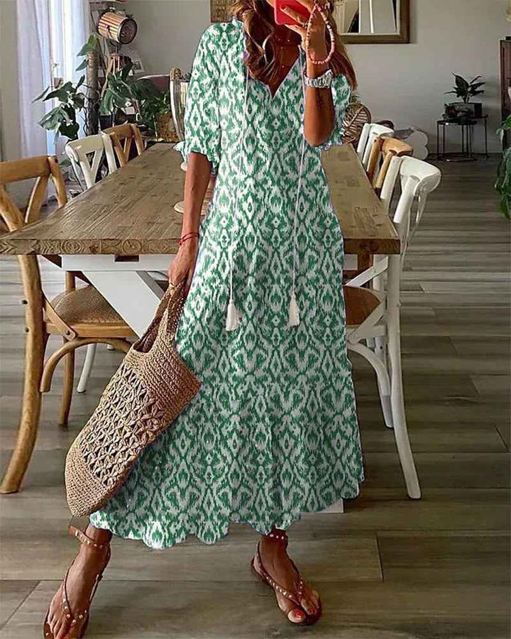Michaela – Boho-Kleid mit Bauchkaschierung