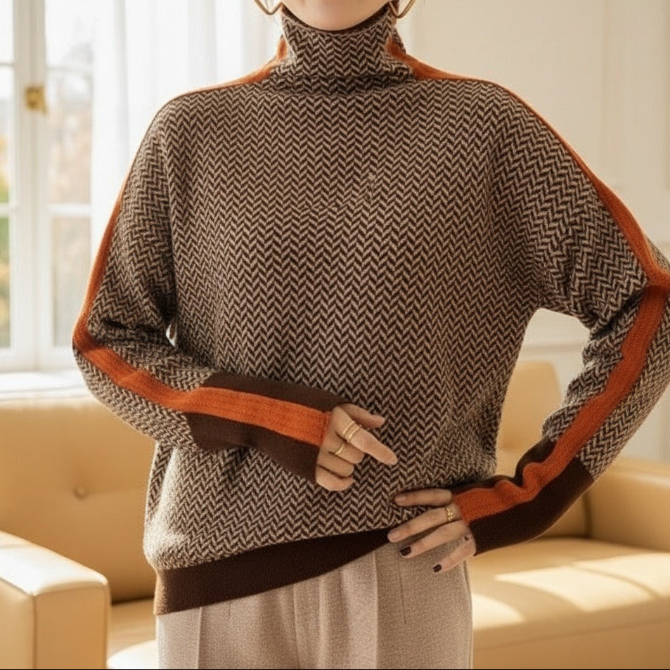 Eleanor | Hoher Herringbone-Luxe-Kragen