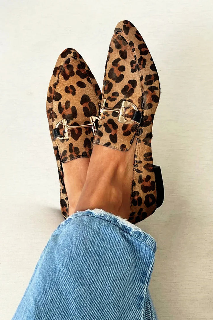 Gia – Elegante Leoparden-Mokassins
