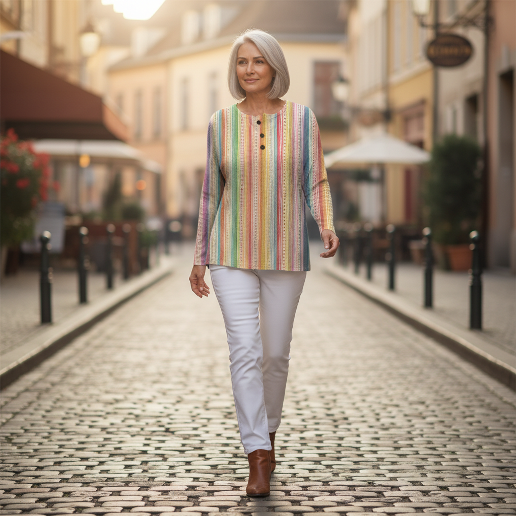 Anaïs – Pulli mit bunten vertikalen Streifen