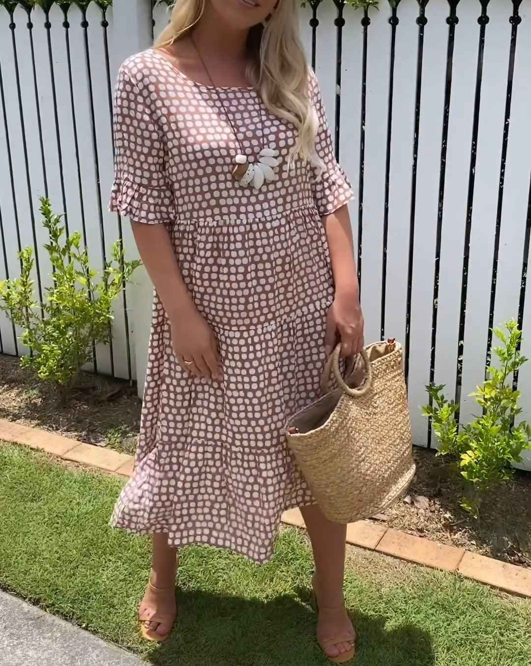 Nicola – Midikleid mit kurzen Ärmeln