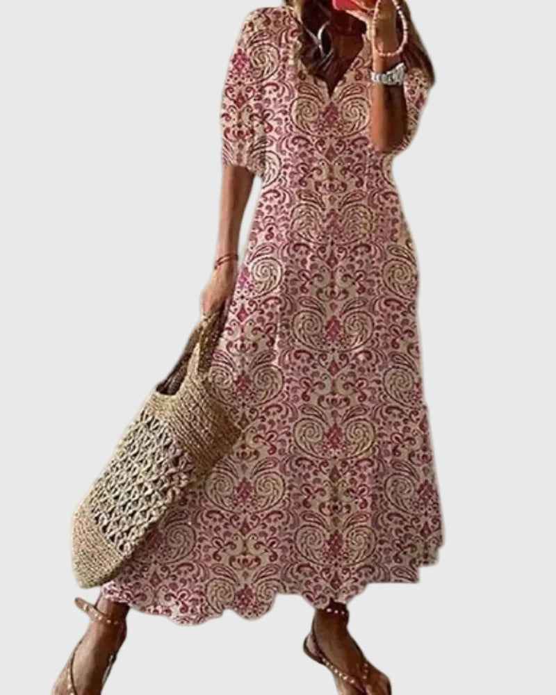 Amalia | Vintage-Boho-Maxikleid für den Sommer