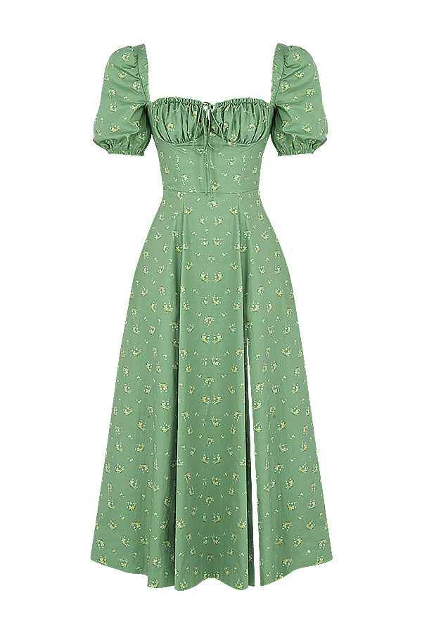 Aviana – Blumenkleid mit Puffärmeln