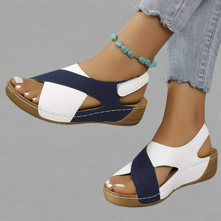 Kendra – orthopädische Colorblock-Sandalen