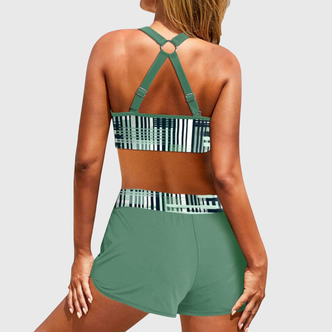 Janelle | Gerippter Bikini mit hoher Taille
