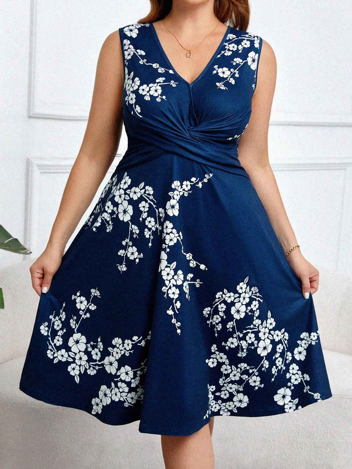 Danica – Blumen-Kleid im Wickelstil