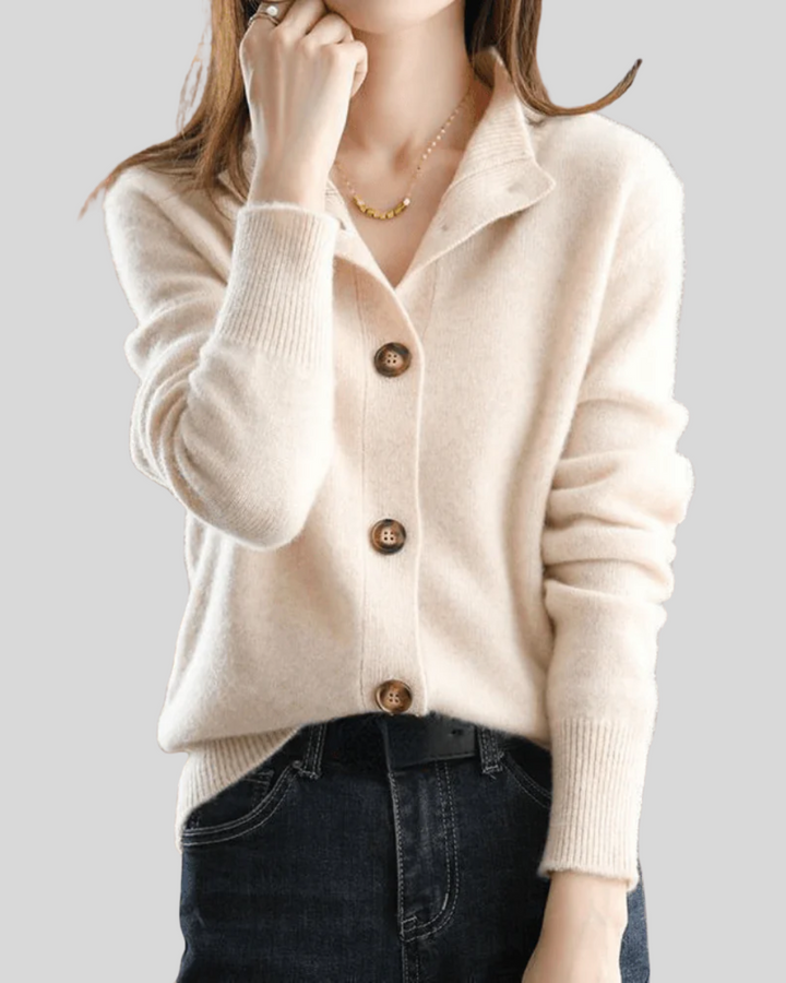 Claire | Kaschmir-Cardigan im Retro-Stil