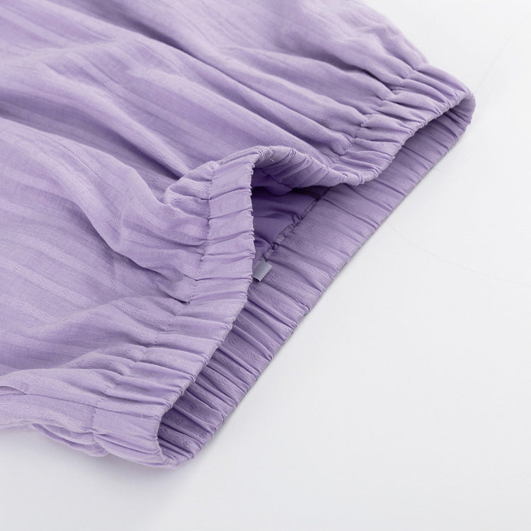 Viola – Set aus Button-down-Shirt und luftigen Shorts