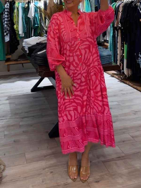 Carmilla – Vibrierendes bedrucktes Kleid