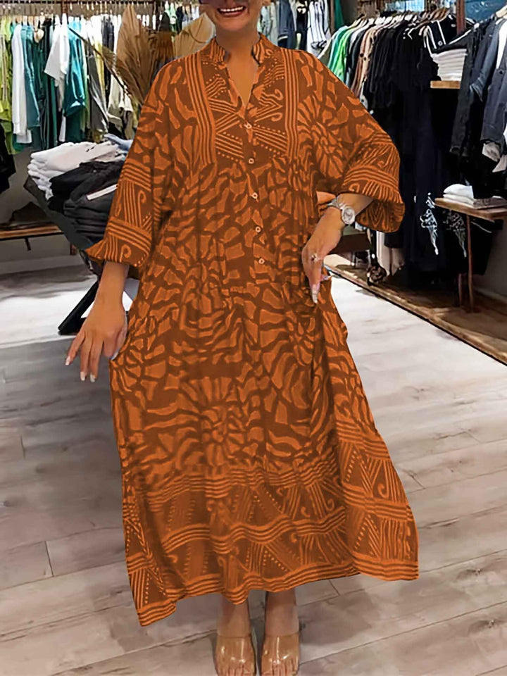 Carmilla – Vibrierendes bedrucktes Kleid