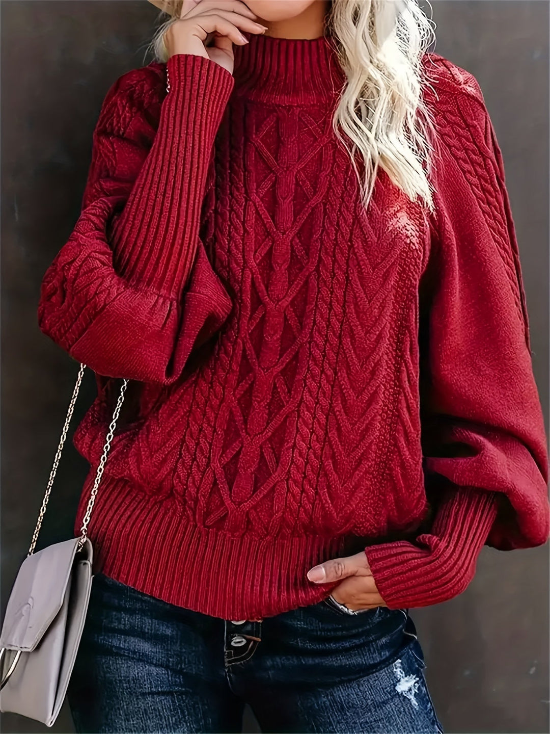 Lory | Lässiger langer Pullover mit langen Ärmeln
