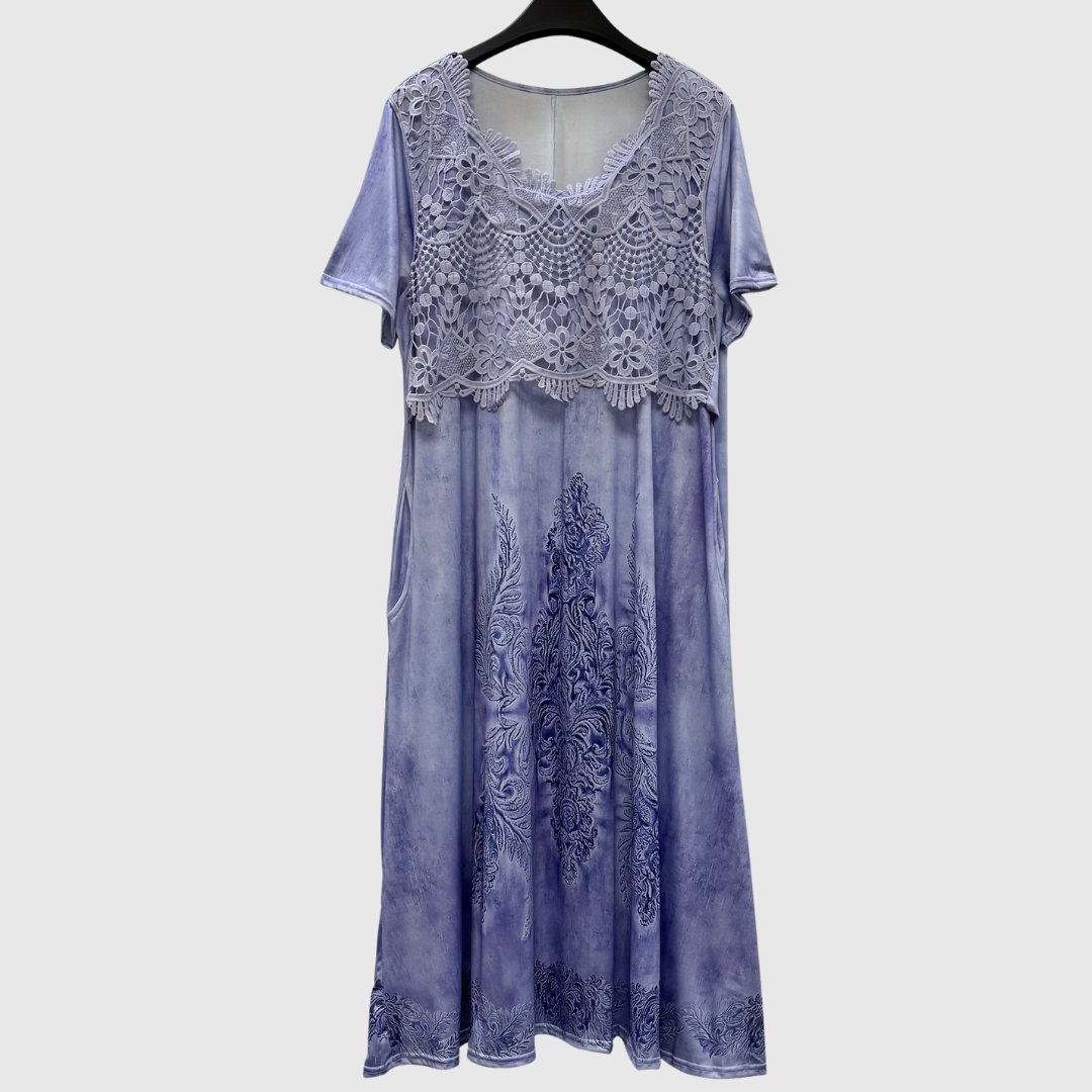 INDIGO | ELEGANTES MIDI-BLUMENKLEID