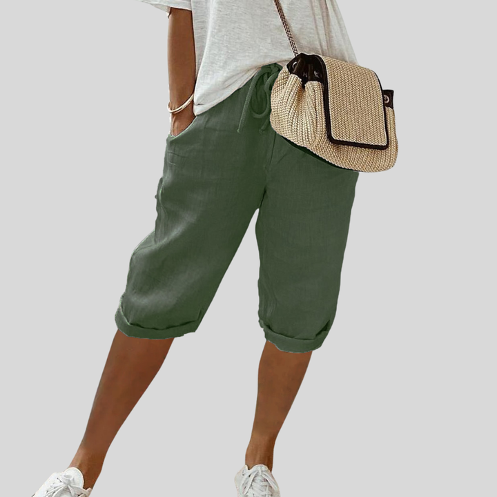 Kurze, fließende, bequeme, elegante Hose