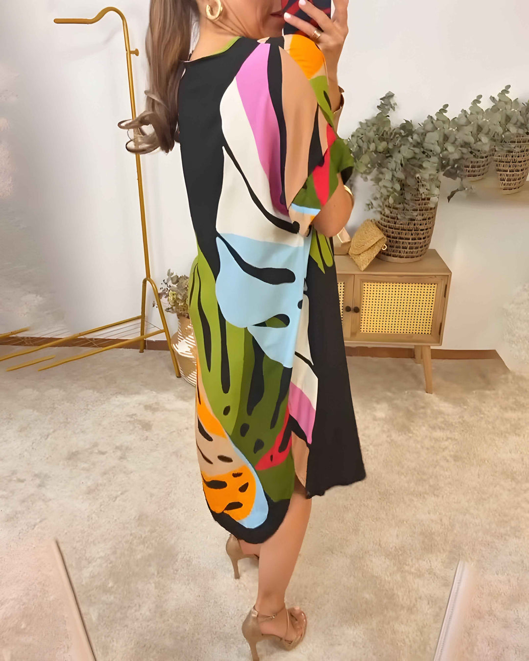 Rianna – Kleid mit abstraktem Print