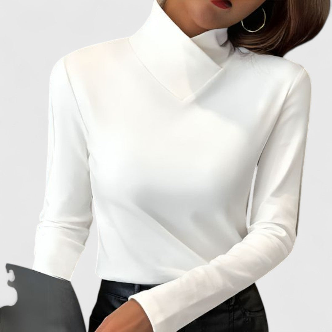 Clair | Eleganter Pullover mit hohem Kragen