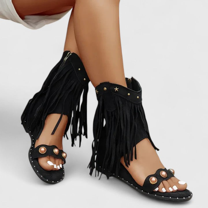 Eira – schicke Fransensandalen