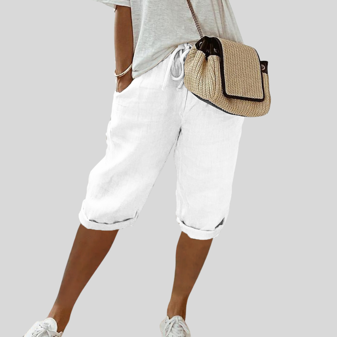 Kurze, fließende, bequeme, elegante Hose