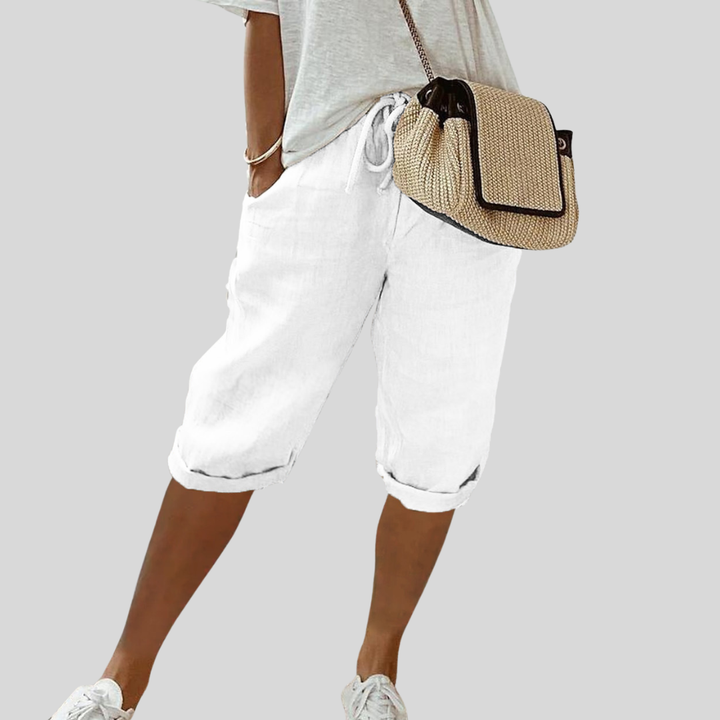 Kurze, fließende, bequeme, elegante Hose