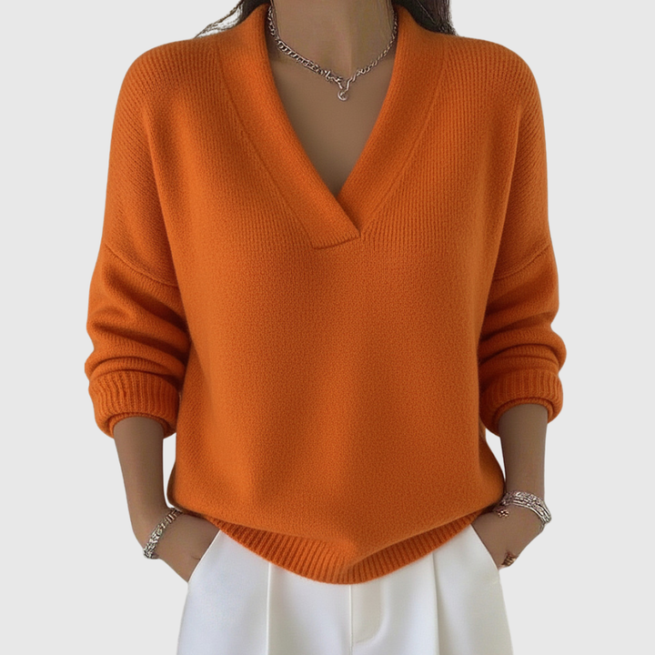 Faye | Weicher Pullover mit V-Ausschnitt und Relaxed Fit
