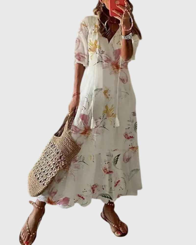 Amalia | Vintage-Boho-Maxikleid für den Sommer