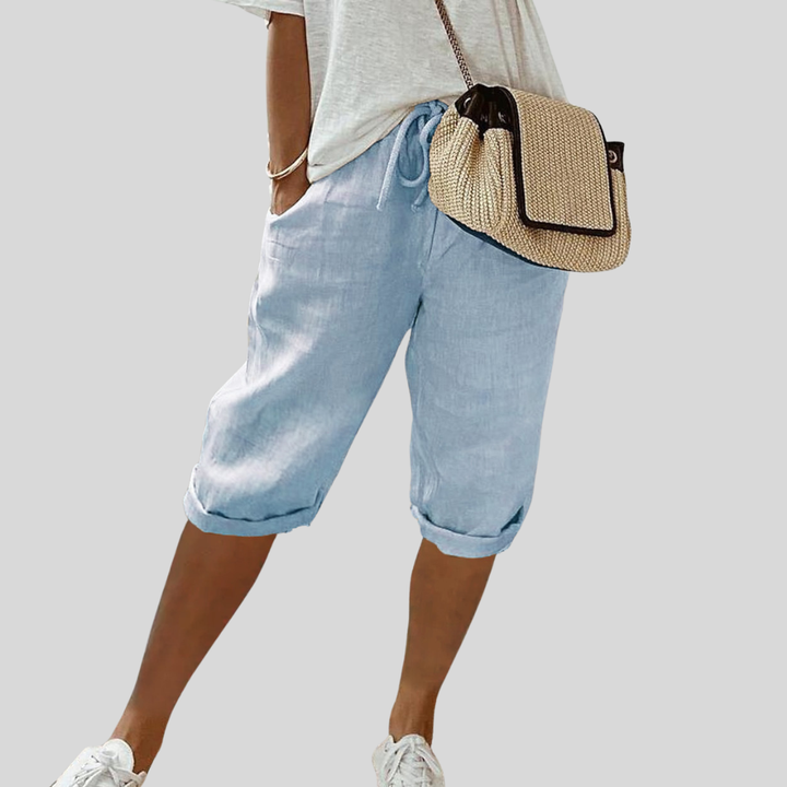 Kurze, fließende, bequeme, elegante Hose