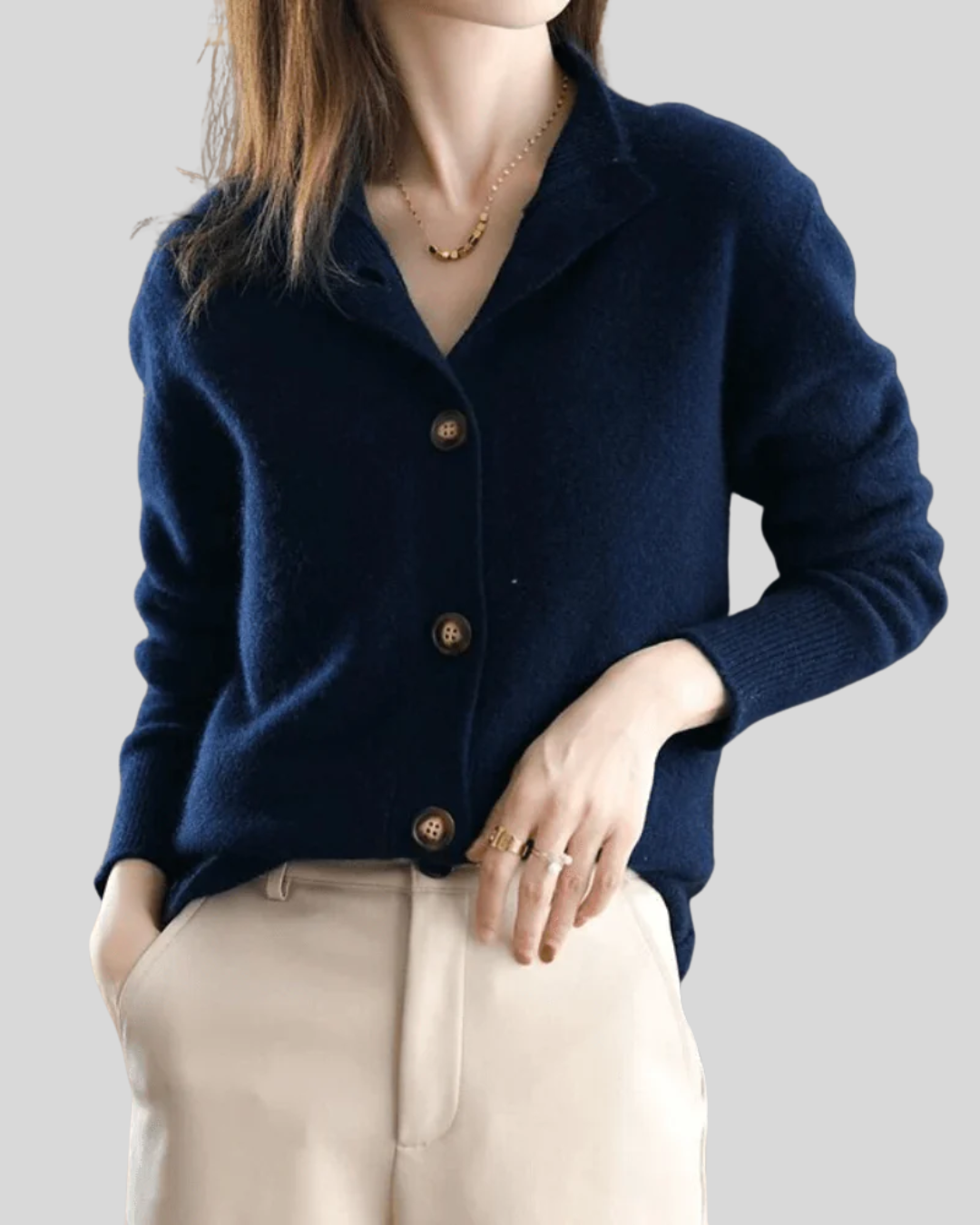 Claire | Kaschmir-Cardigan im Retro-Stil