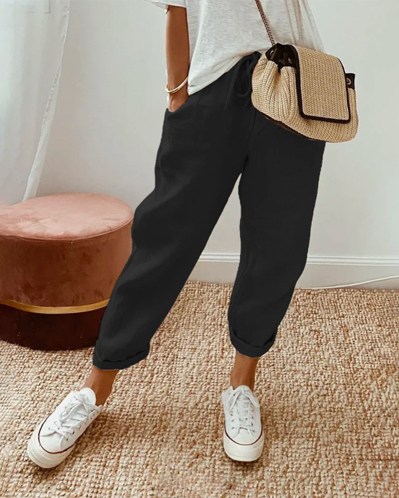 Elegante, bequeme, fließende Hose
