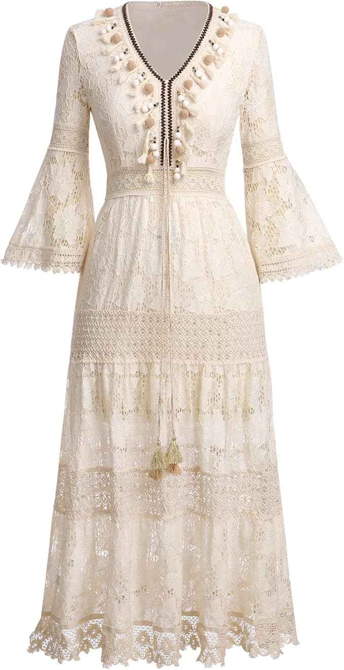 Amary - Boho-Spitzenkleid