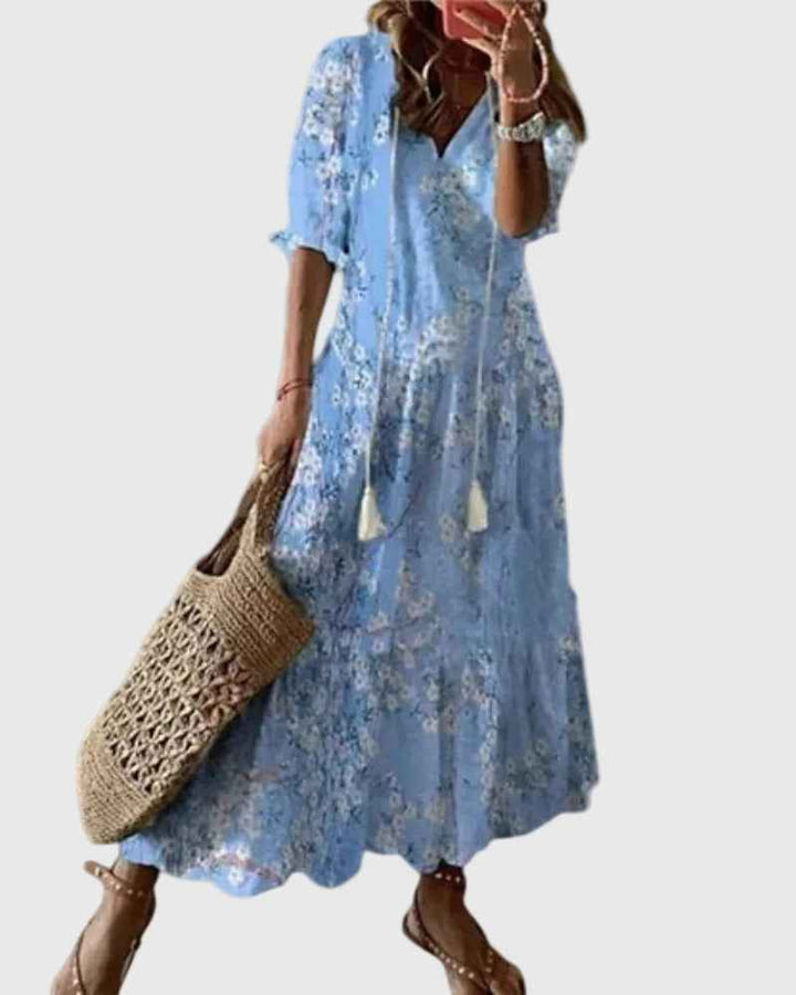Amalia | Vintage-Boho-Maxikleid für den Sommer