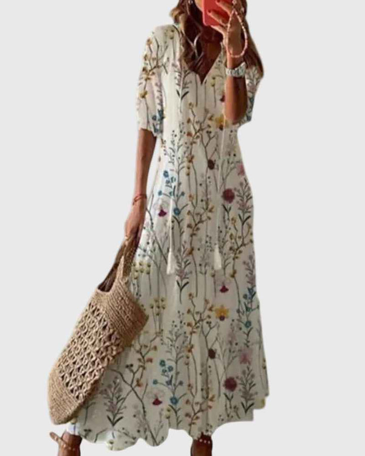 Amalia | Vintage-Boho-Maxikleid für den Sommer