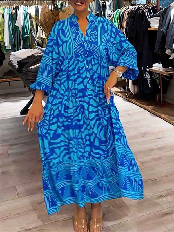 Carmilla – Vibrierendes bedrucktes Kleid