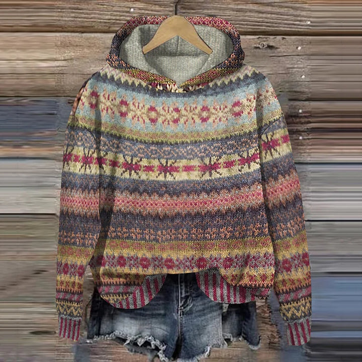 Gaby | Retro-Sweatshirt mit ethnischem Muster