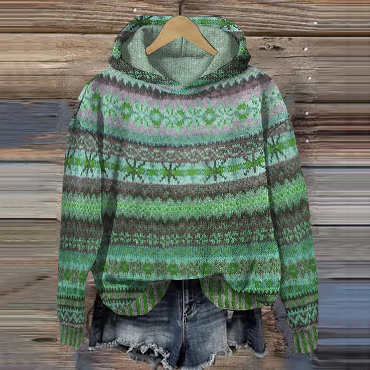 Gaby | Retro-Sweatshirt mit ethnischem Muster