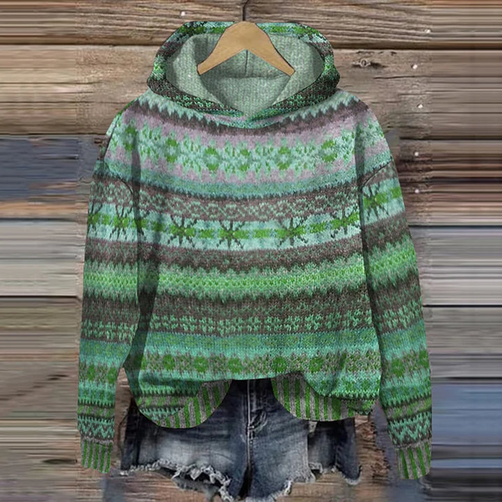 Gaby | Retro-Sweatshirt mit ethnischem Muster
