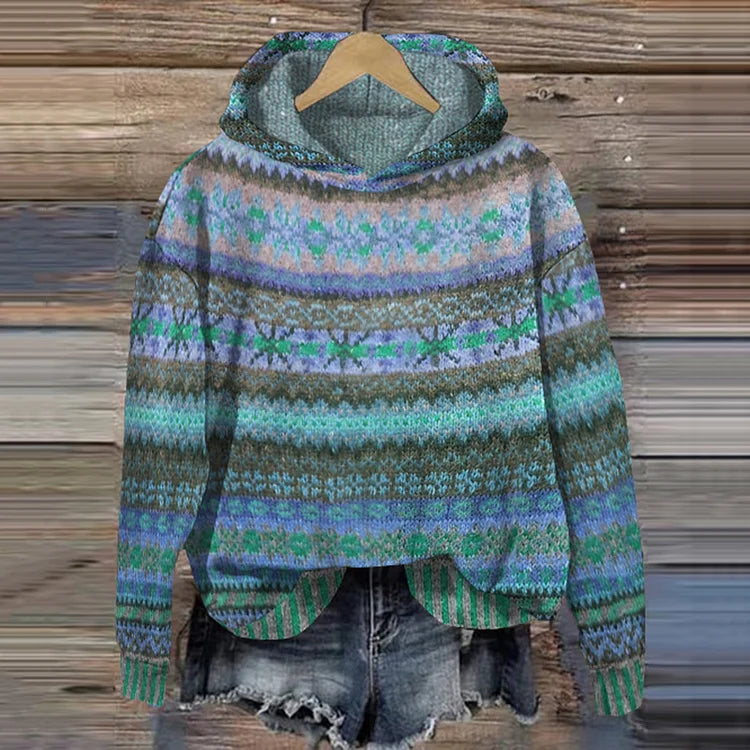 Gaby | Retro-Sweatshirt mit ethnischem Muster