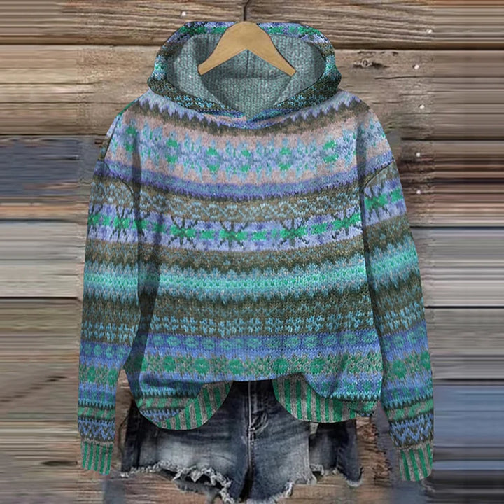 Gaby | Retro-Sweatshirt mit ethnischem Muster
