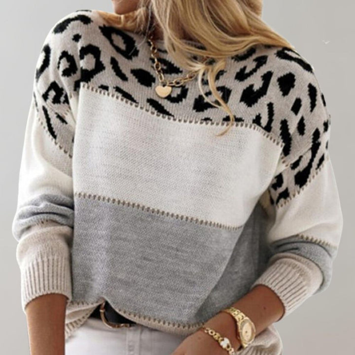 Diane | Pullover und Strickoberteil mit Leopardenakzent