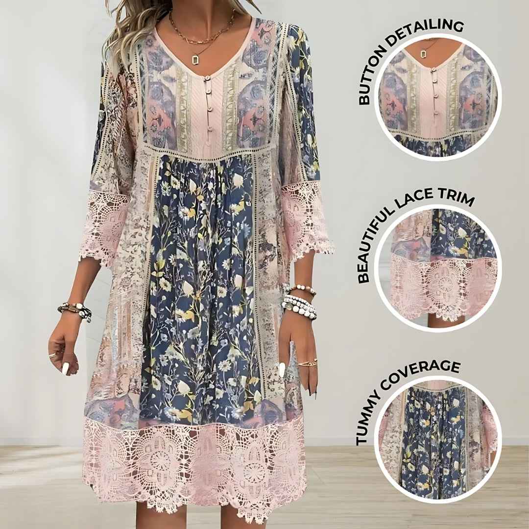 NAYA | Fließendes Boho-Luxus-Midikleid
