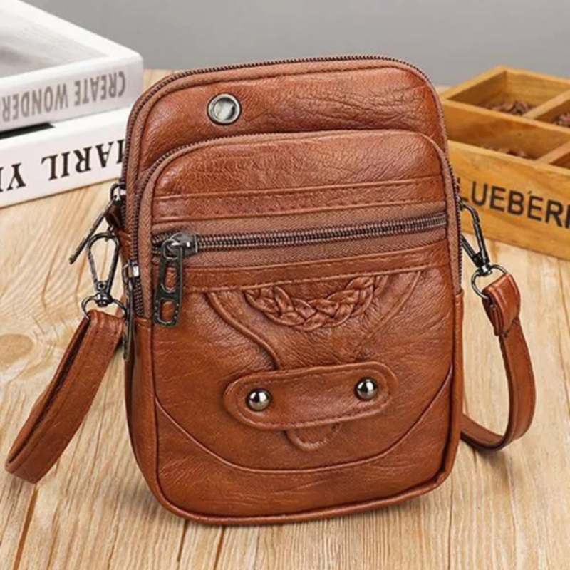 Laura™ | Strukturierte Ledertasche
