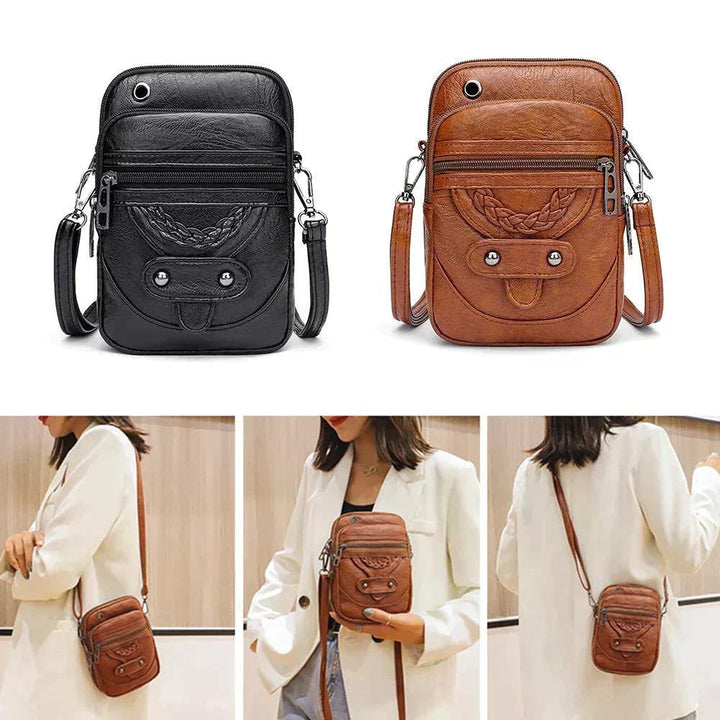 Laura™ | Strukturierte Ledertasche