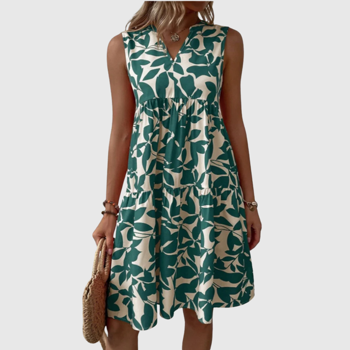 TASHA | MIDI-KLEID MIT FLIESSENDEM SAUM