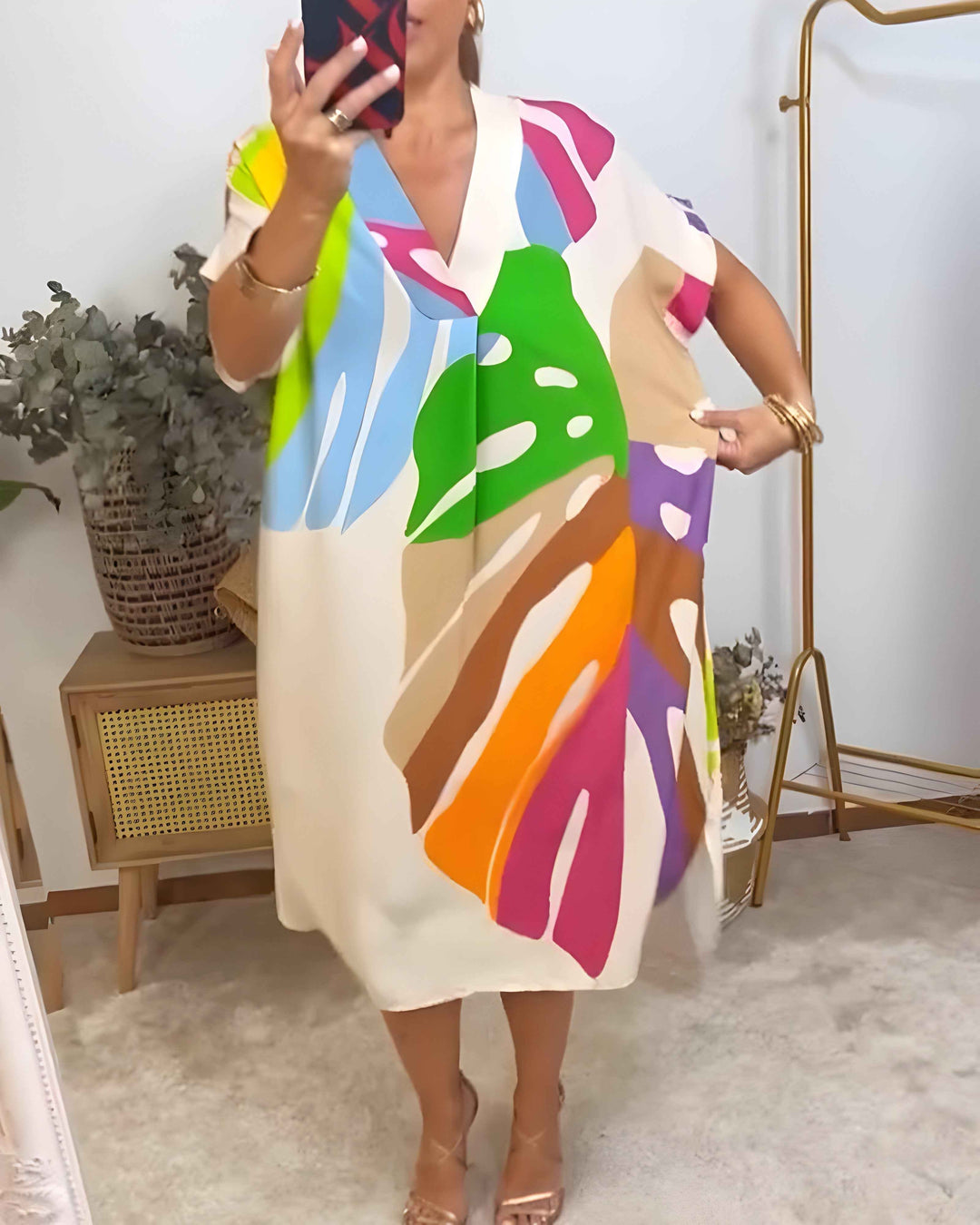 Rianna – Kleid mit abstraktem Print