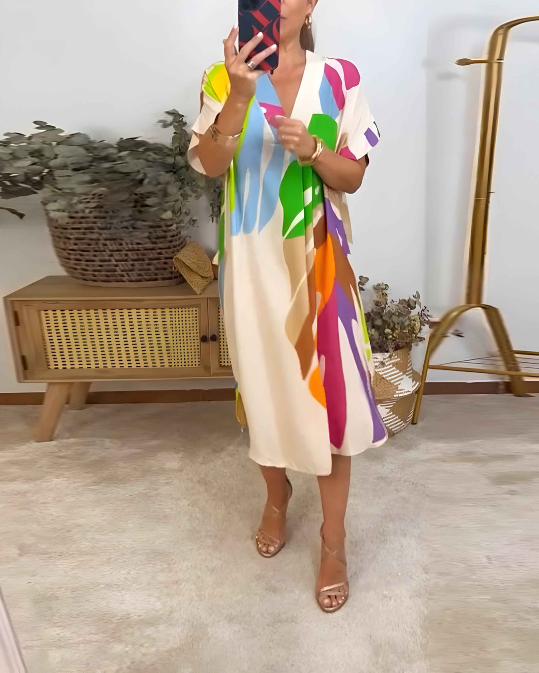 Rianna – Kleid mit abstraktem Print