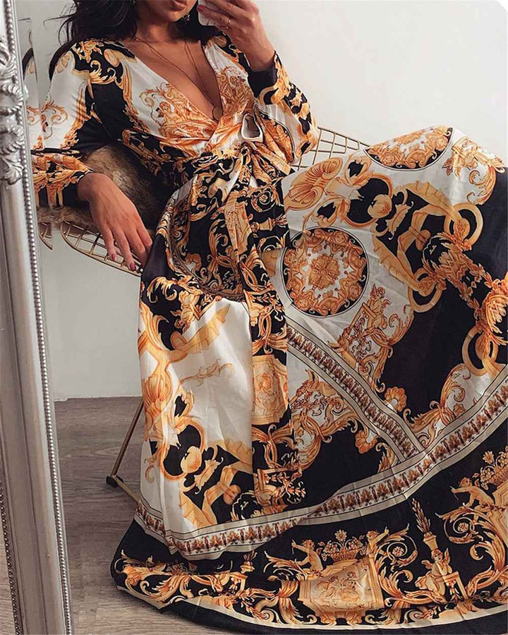 Faye – Boho-bedrucktes Kleid