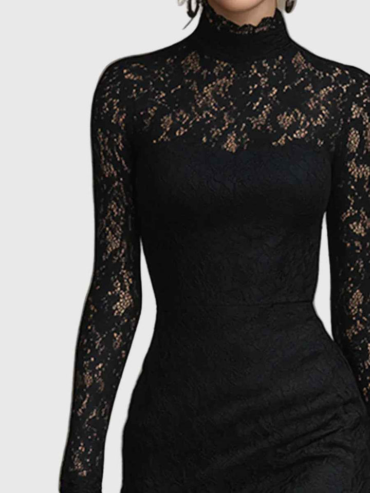Monica | Maxikleid mit eleganter Spitze und ausgestelltem Saum