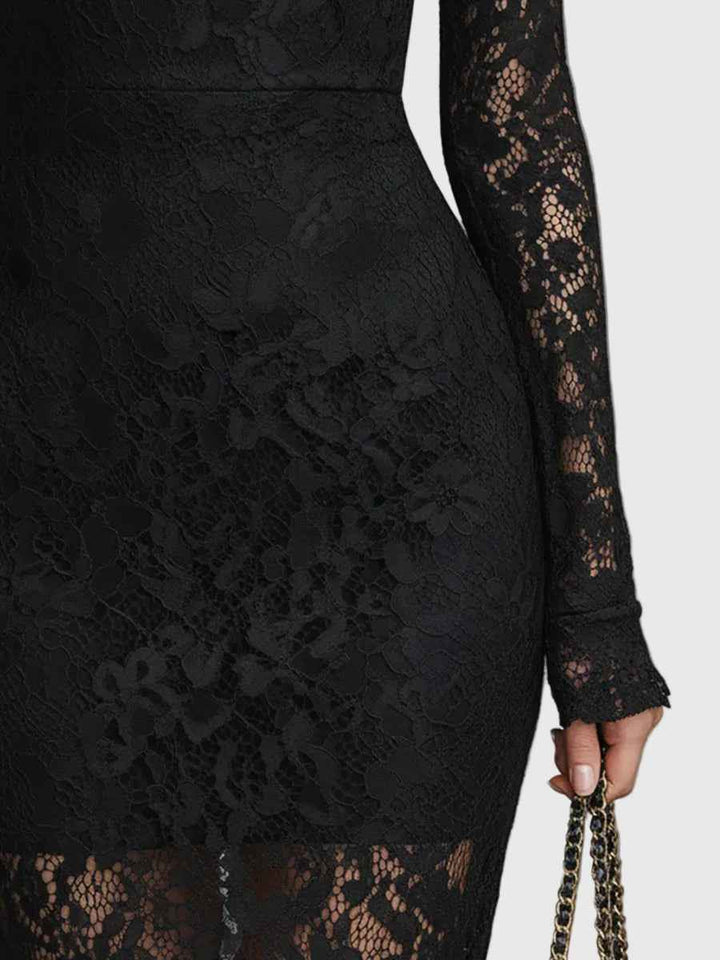 Monica | Maxikleid mit eleganter Spitze und ausgestelltem Saum