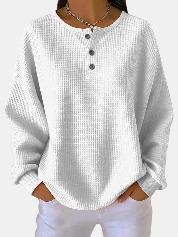 Hélène – Gemütlicher Pullover aus Waffelstrick