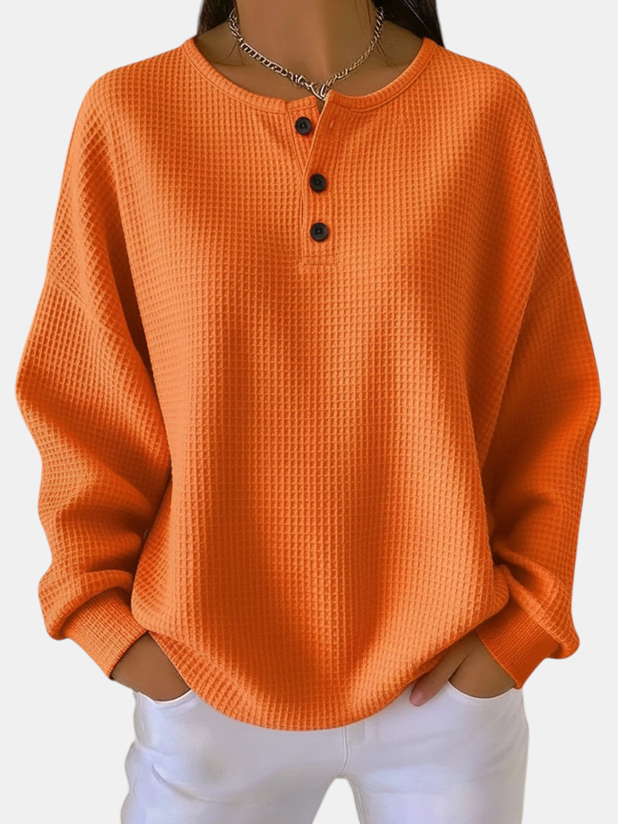 Hélène – Gemütlicher Pullover aus Waffelstrick