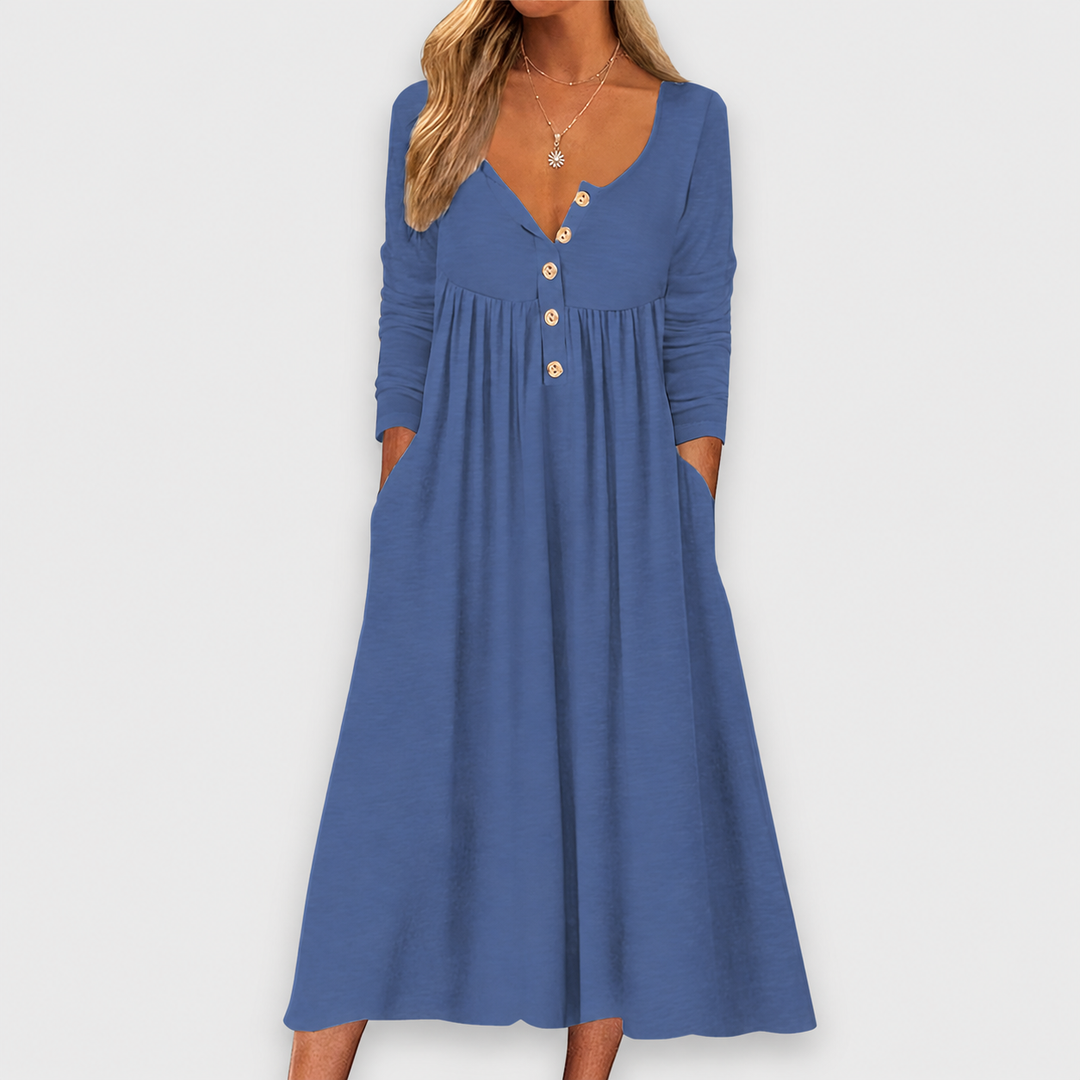 ZARA | MIDI-KLEID MIT KNÖPFEN VORN